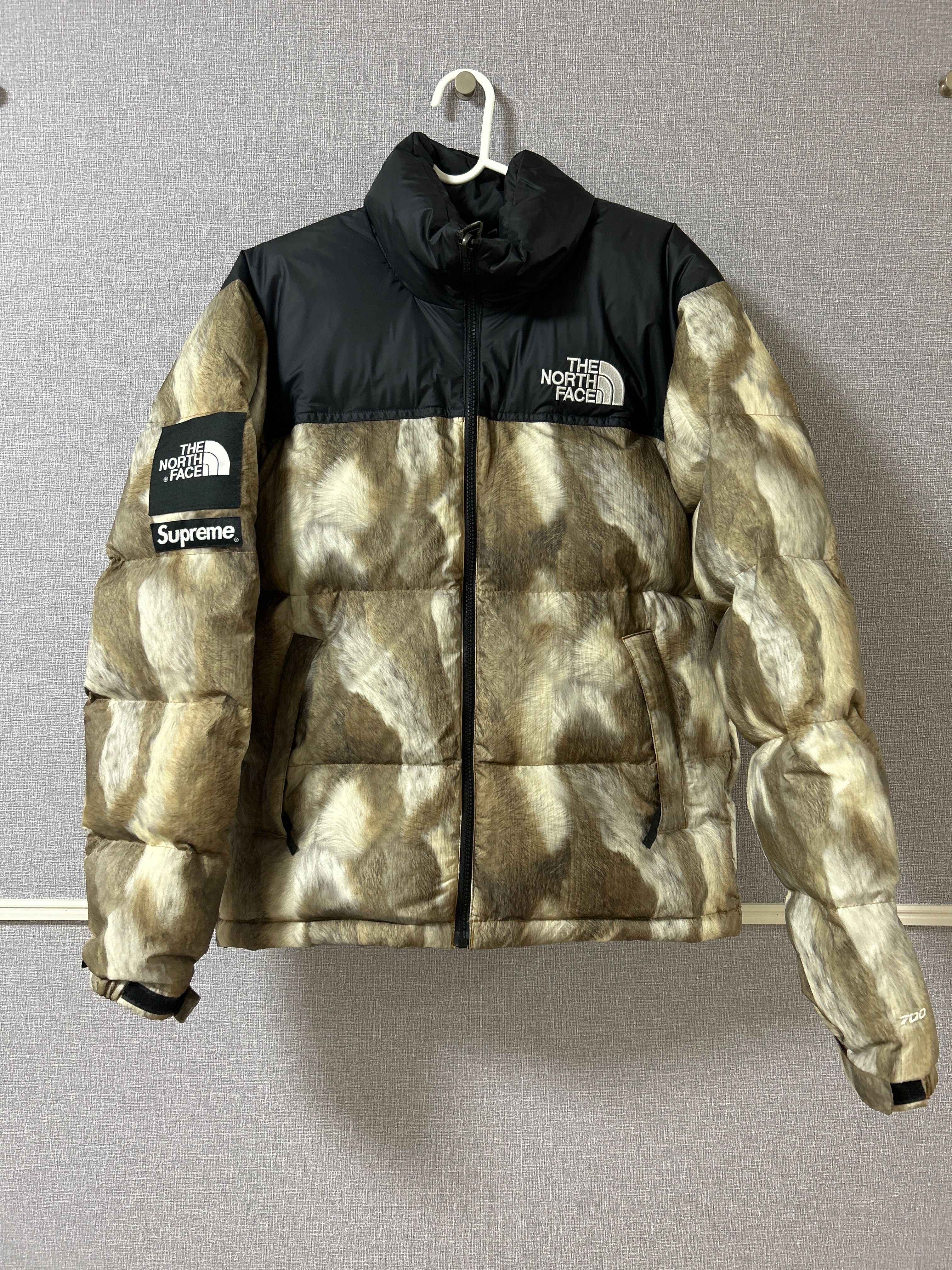 Supreme x The North Face Fur Print Nuptse Jacket "Brown"