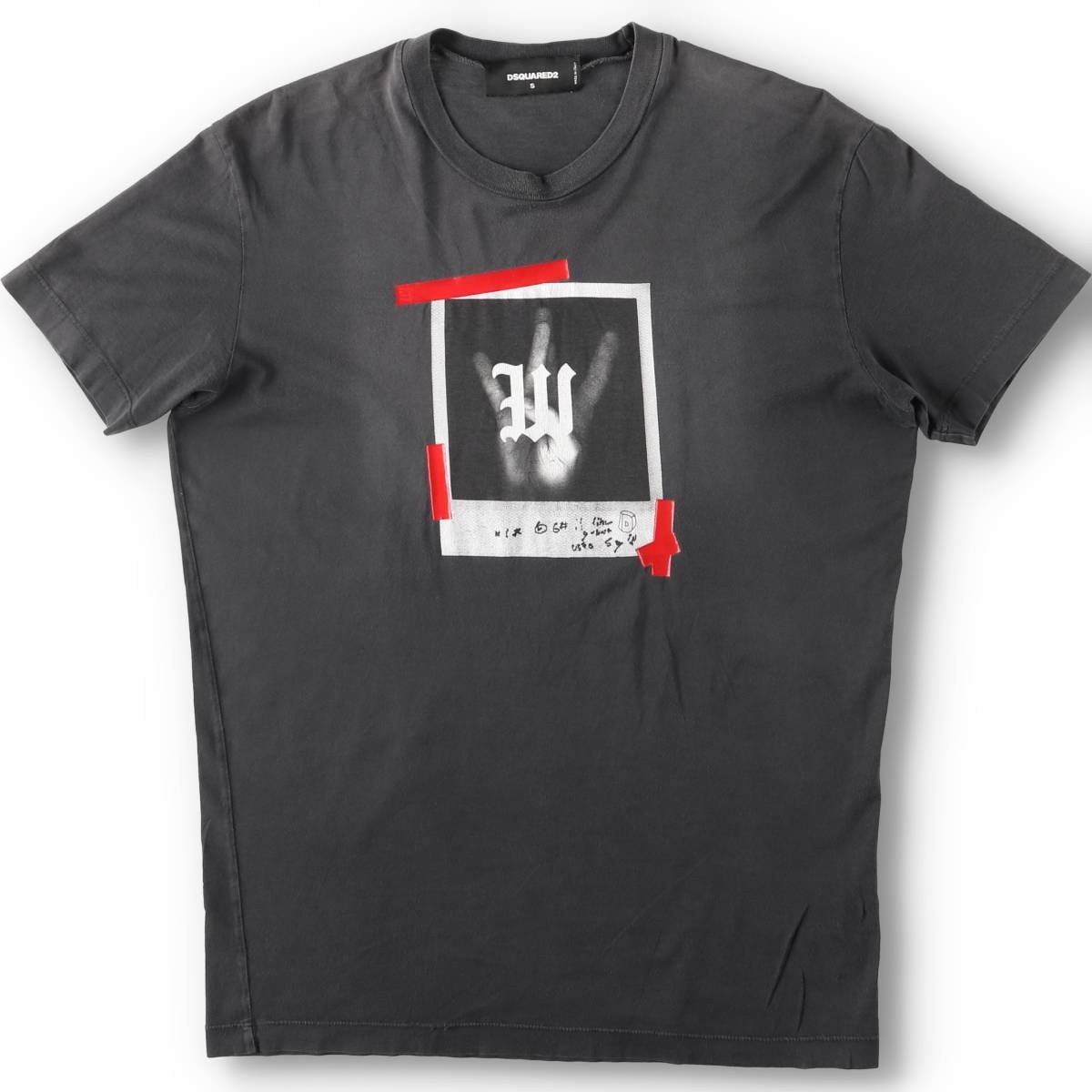古着 ディースクエアード DSQUARED2 半袖 プリントTシャツ イタリア製 メンズS相当/yaa000754
