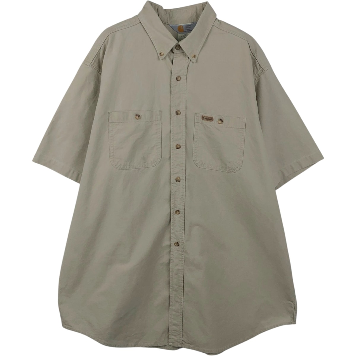 古着 00年代 カーハート Carhartt RUGGED OUTDOOR WEAR ボタンダウン 半袖 ワークシャツ USA製 メンズXL相当/eaa655638