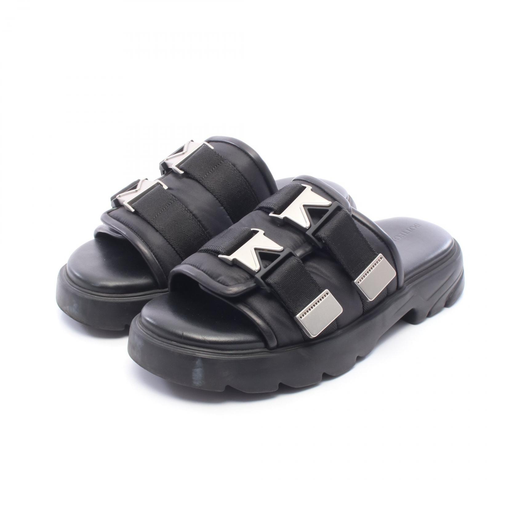 ボッテガヴェネタ BOTTEGA VENETA FLASH フラッシュ サンダル 靴 レザー メンズ ブラック系 【中古】