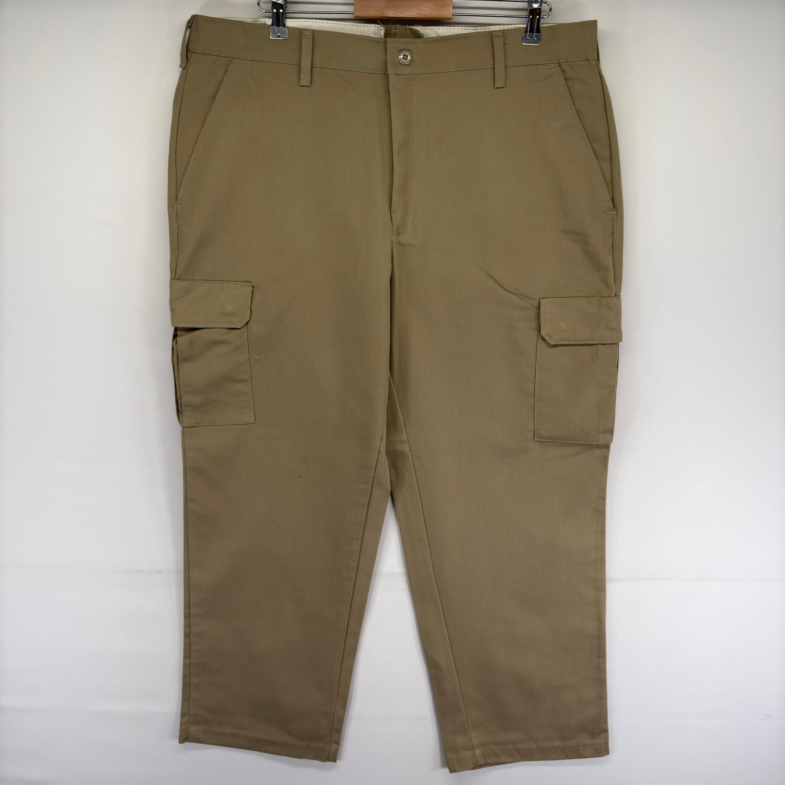 古着 レッドキャップ RED KAP パンツ カーゴ チノパン ワークパンツ ジッパーフライ リップストップ w40  ベージュ系 メンズ