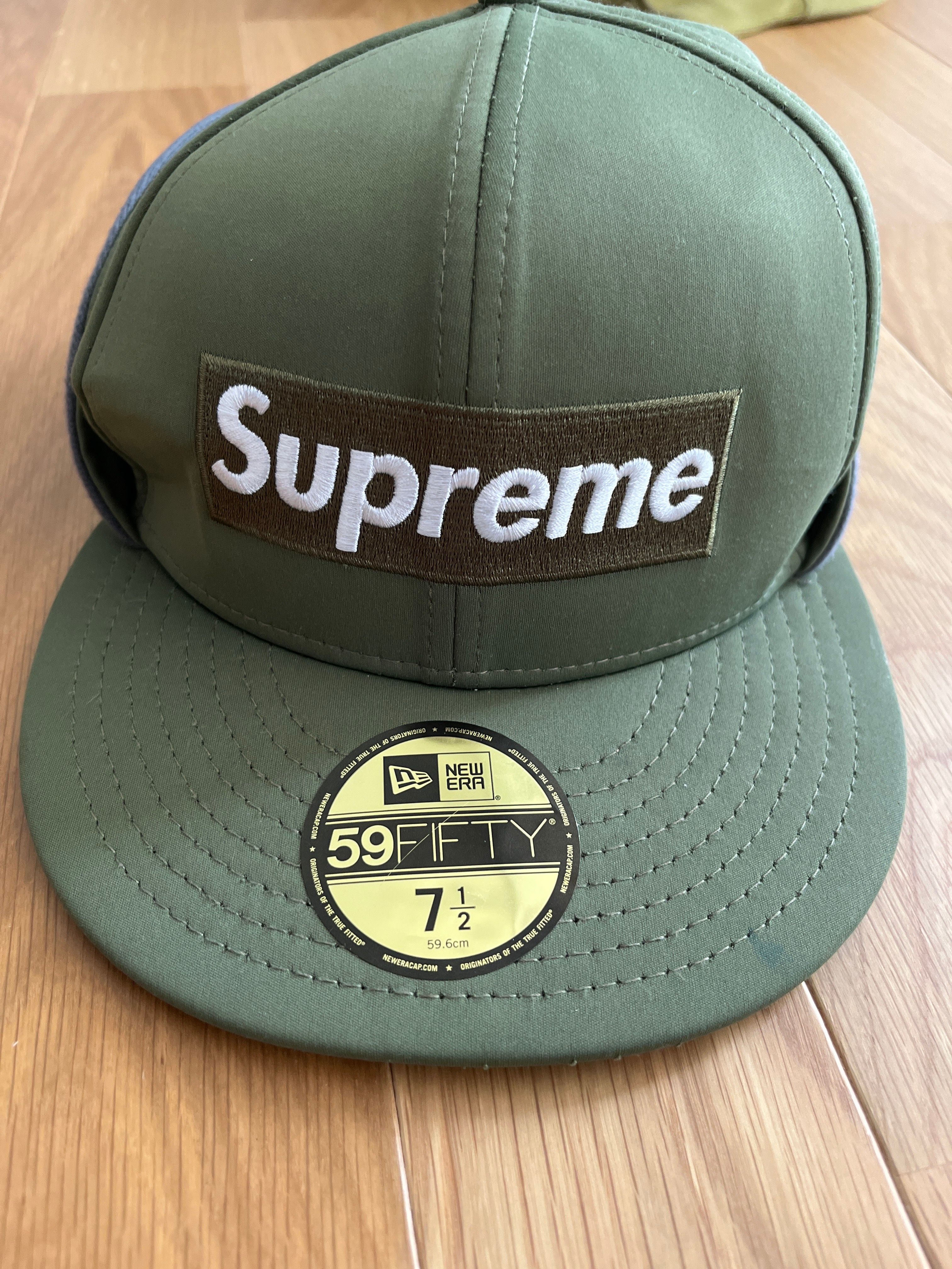 Supreme WINDSTOPPER Earflap Box Logo New Era "Olive"