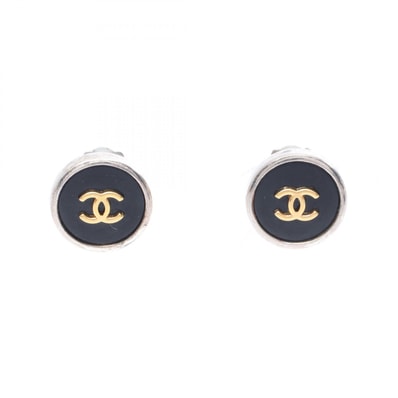 シャネル CHANEL ココマーク サークル イヤリング ジュエリー ステンレススチール GP(ゴールドメッキ) レディース シルバー系 / ブラック系 / ゴールド系 【中古】