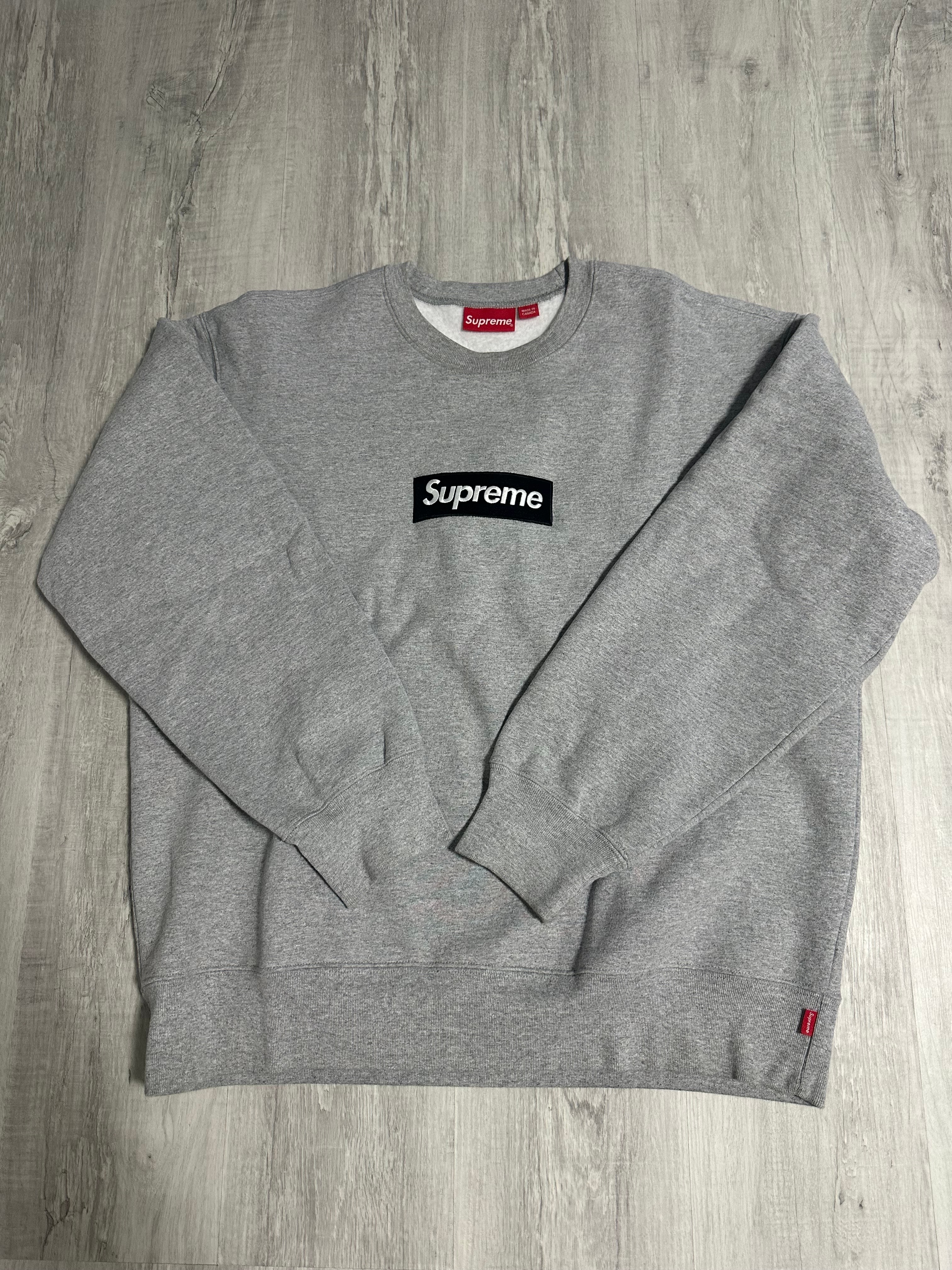 Supreme Box Logo Crewneck "Heather Grey" (22FW)
