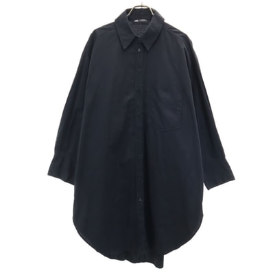 ZARA ザラ 長袖 シャツワンピース S ブラック