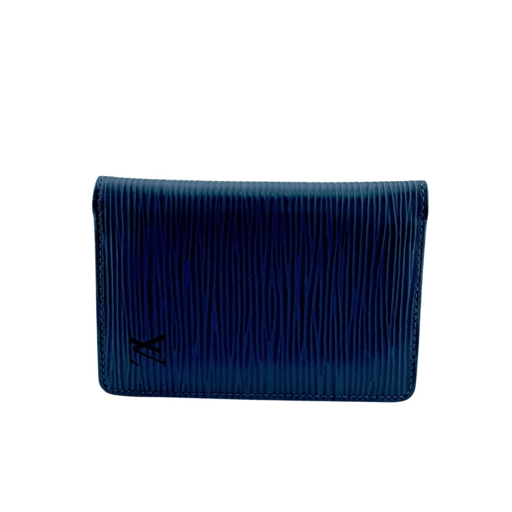 ルイヴィトン LOUIS VUITTON カードケース エピ オーガナイザー ドゥ ポッシュ 名刺入れ パスケース 定期入れ M61821 ブルー系