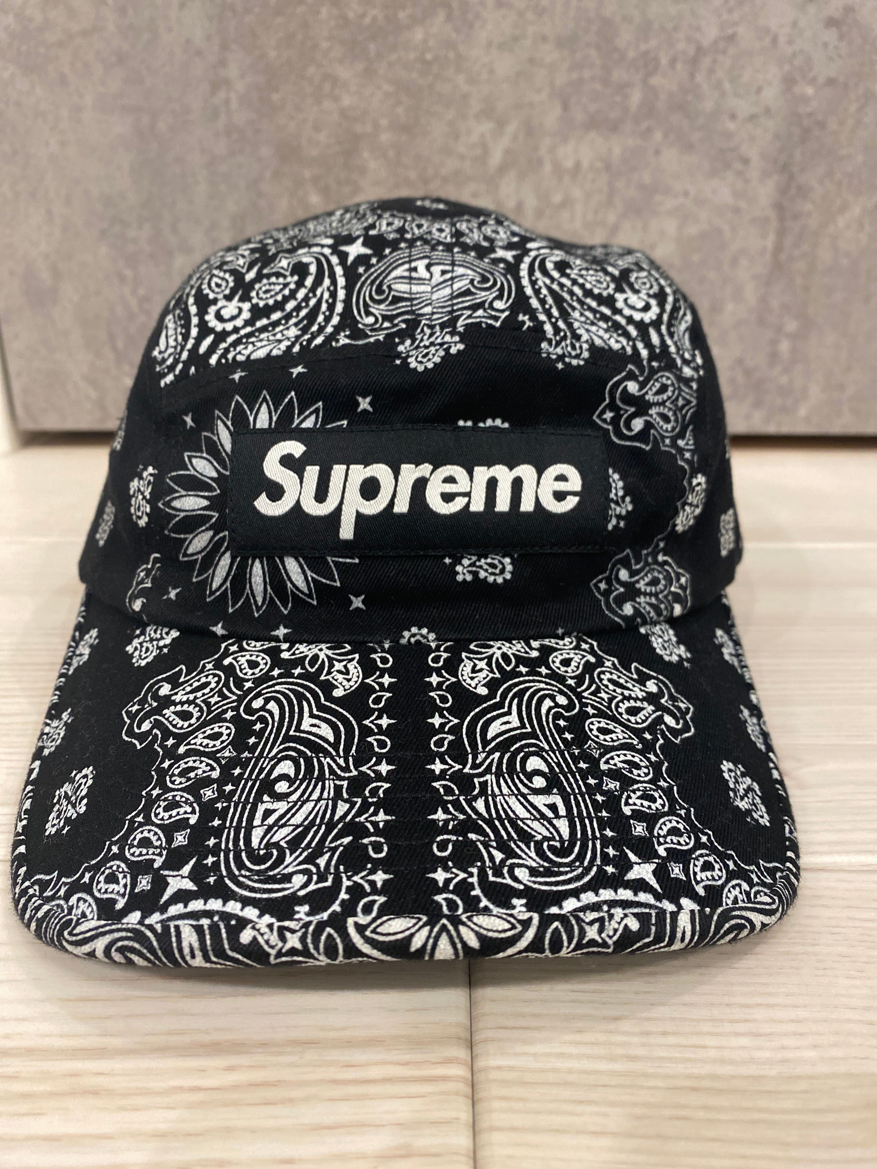 Supreme Bandana Camp Cap "Black"