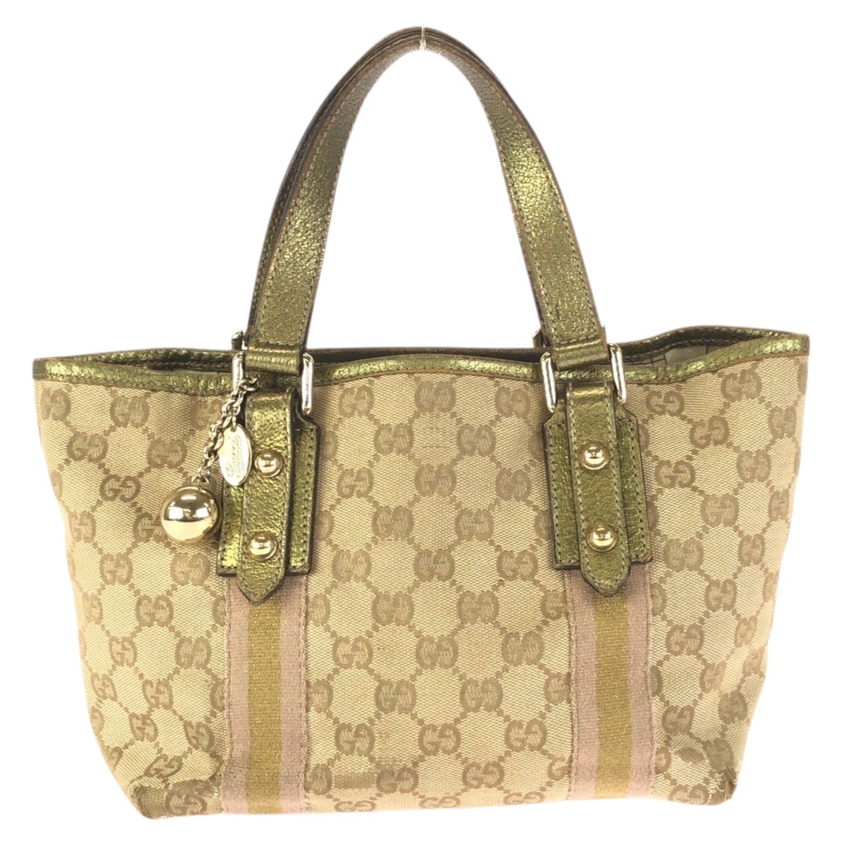 C (やや傷や汚れあり)】GUCCI グッチ ベージュ ゴールド金具 GG
