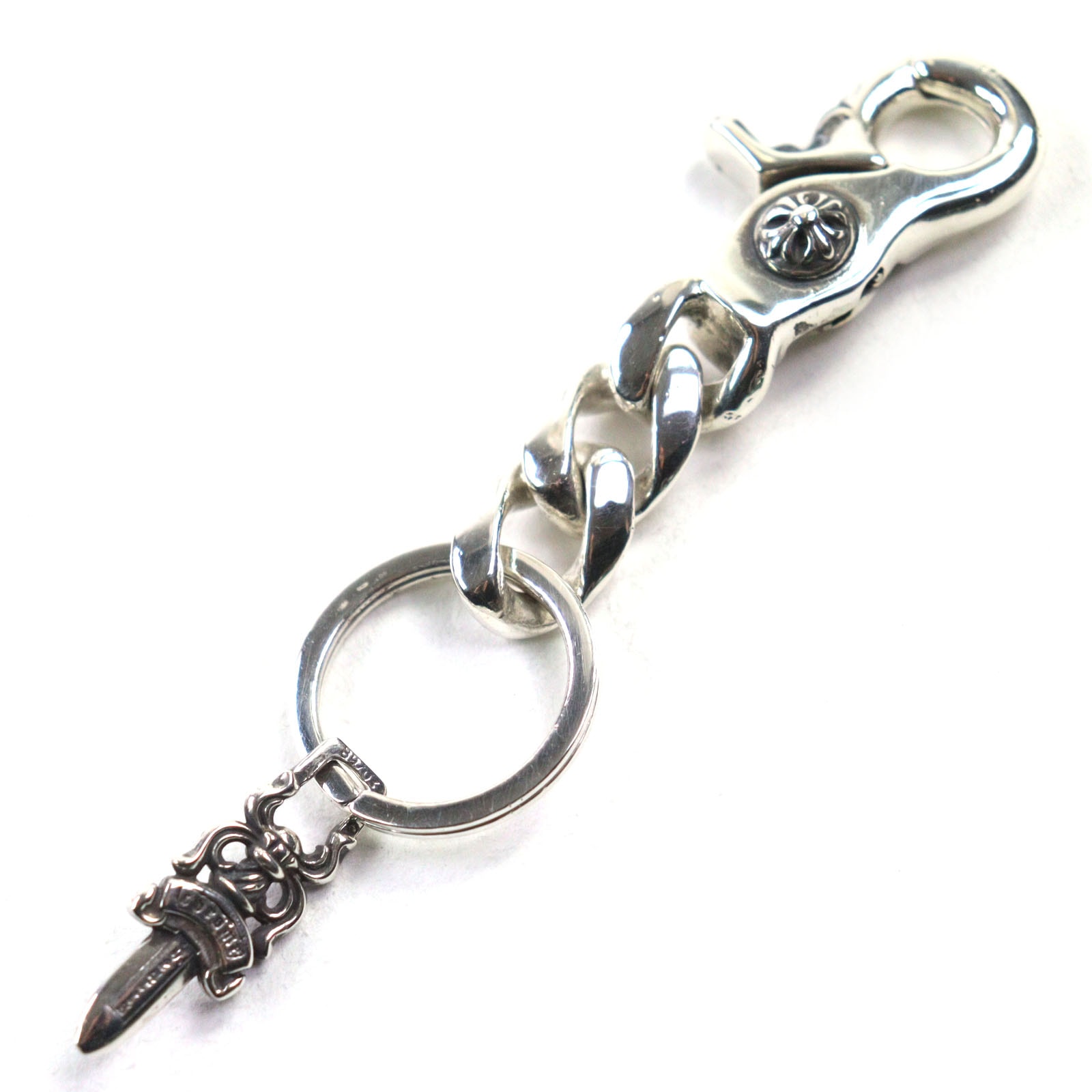 Chrome Hearts Key Ring Classic Link Short / Dagger "Silver"