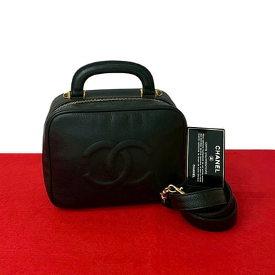 CHANEL シャネル ココマーク キャビアスキン ショルダーバッグ ブラック
30172