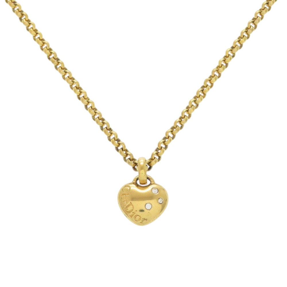 ディオール ハート メタル ゴールド ネックレス