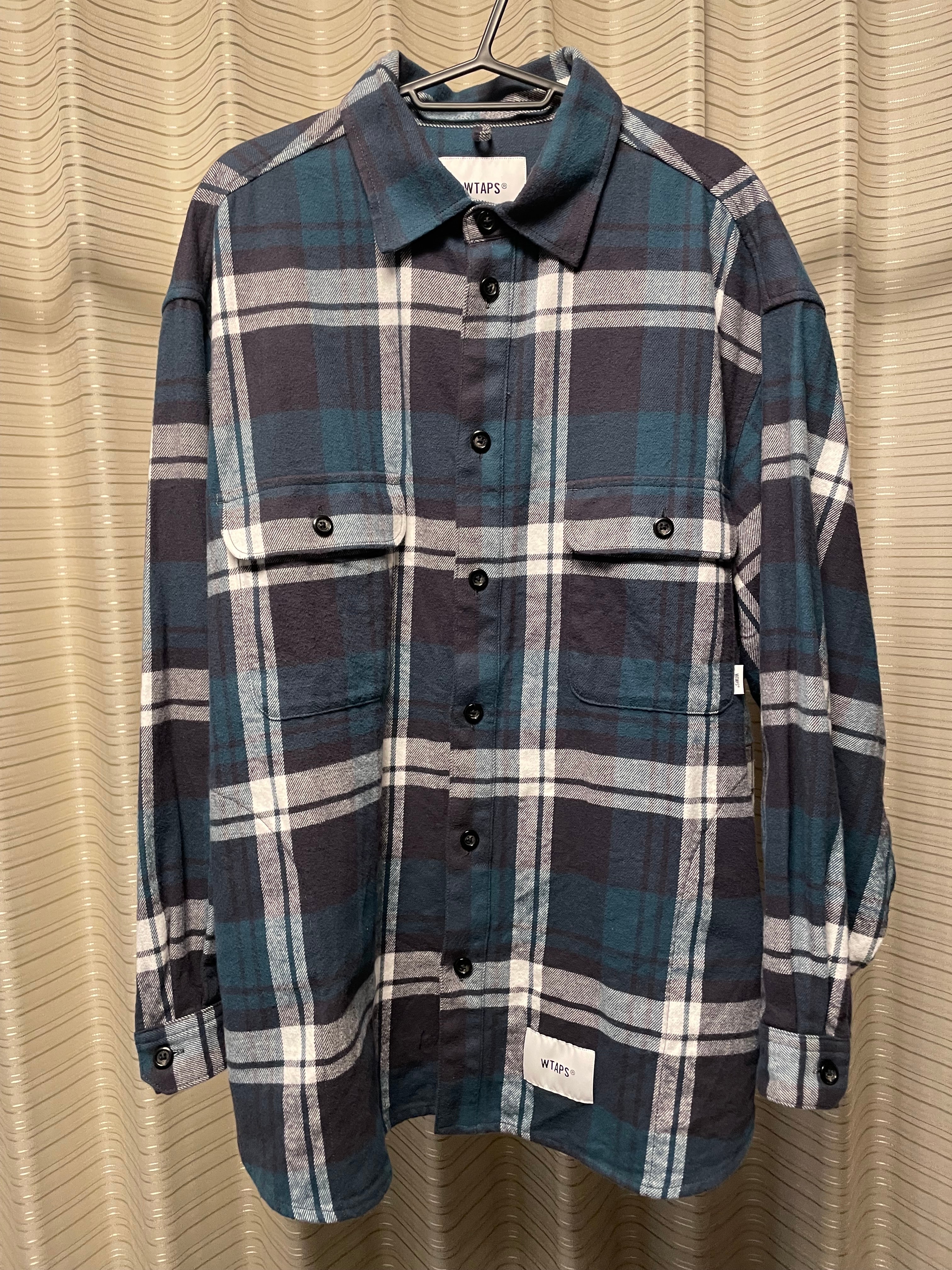 Wtaps WCPO 01 / LS / Cotton. Flannel. Textile "Green"