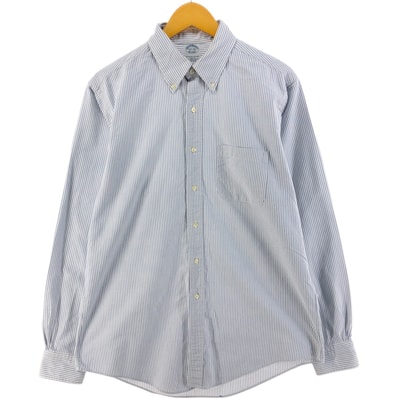 古着 ブルックスブラザーズ Brooks Brothers Est.1818 長袖 ボタンダウンストライプシャツ USA製 メンズL相当/eaa536777