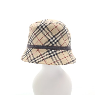 BURBERRY LONDON BLUE LABEL バーバリー ロンドン ブルーレーベル 日本製 ノバチェック バケット ハット ベージュ 三陽商会