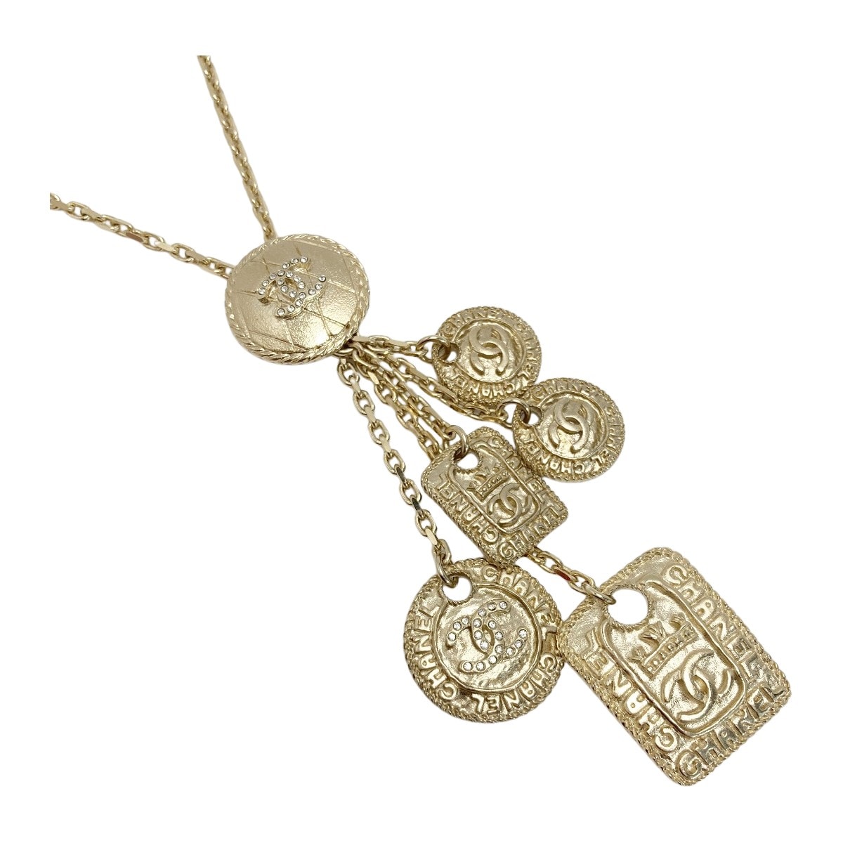 ☆☆CHANEL シャネル メティエダールコレクション ネックレス F21A ゴールド GP ココマーク ラインストーン