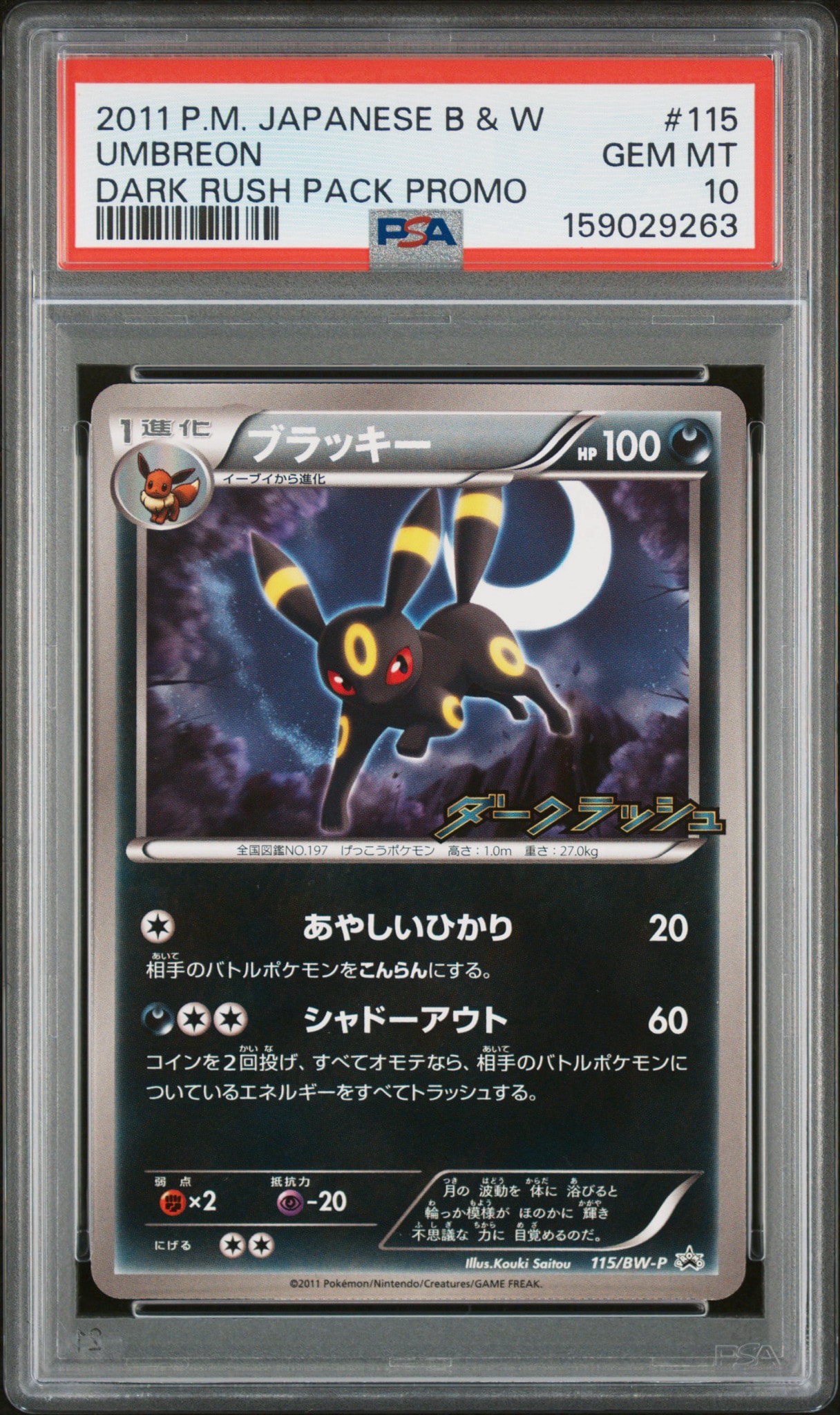 ブラッキー P [BW-P 115/BW-P](プロモーションカード「ダークラッシュ