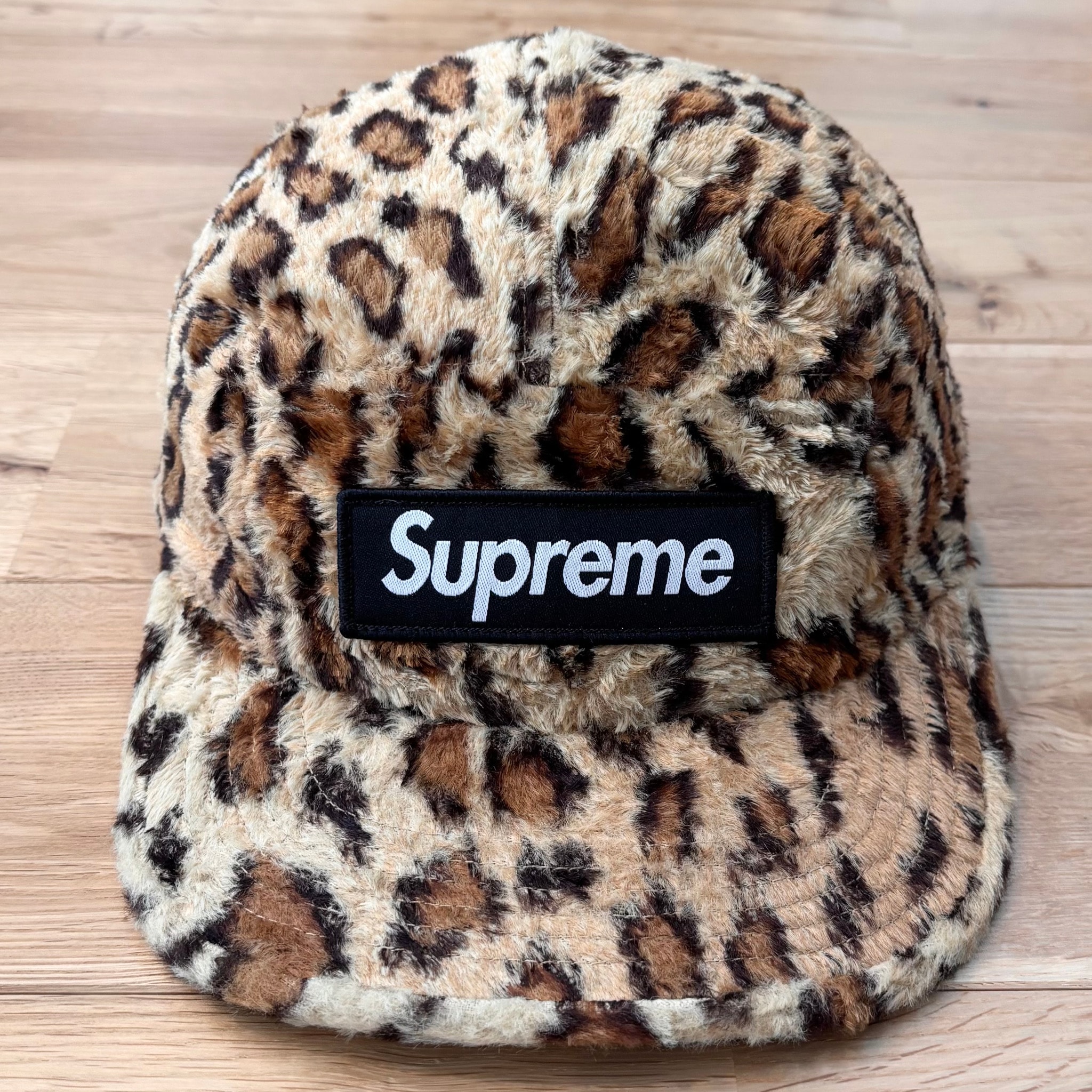 Supreme x GOODENOUGH Crushed Rayon Camp Cap "Leopard"