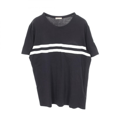 モンクレール MONCLER アイコンエンボス クルーネック 半袖Tシャツ 衣料品 トップス コットン メンズ ネイビー系 / ホワイト系 【中古】