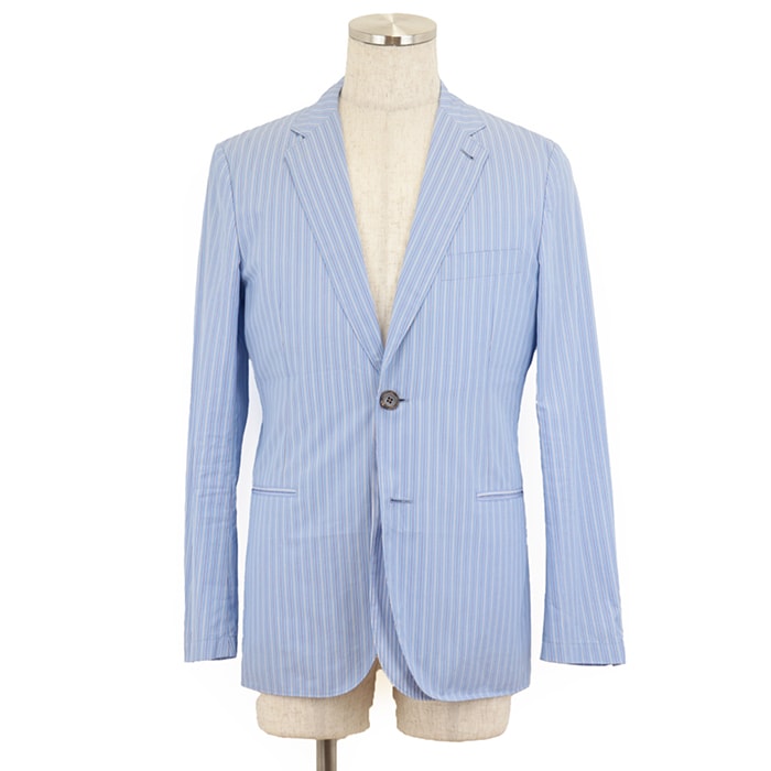 美品 エルメス ジャケット メンズ サックスブルー 46 HERMES