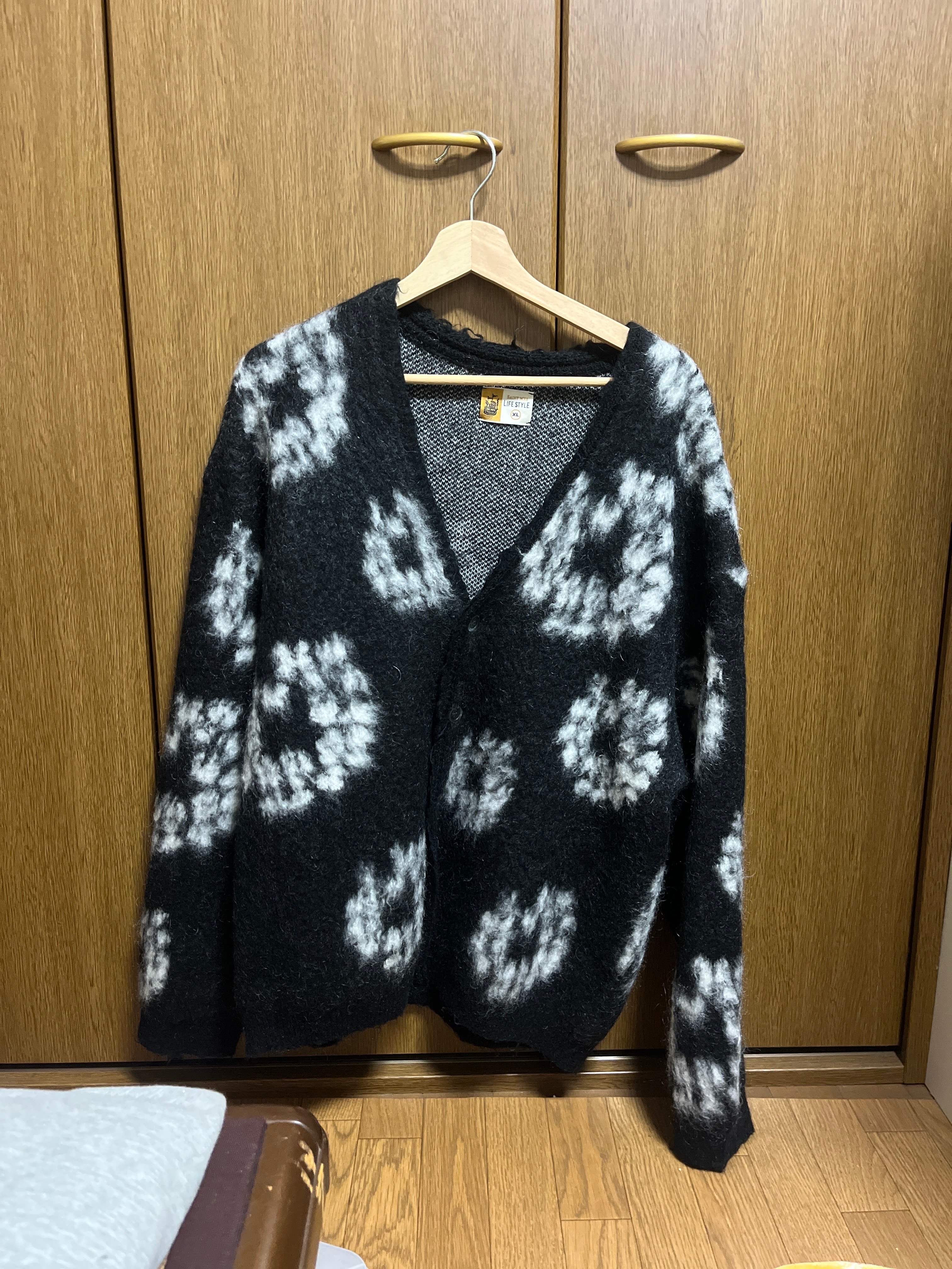 SAINT Mxxxxxx x Denim Tears DT_Mh Cardigan_CT Wreath "Black"