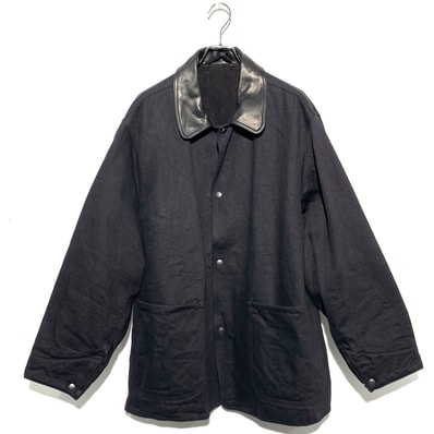 COMOLI Denim/Leather Work Jacket (25AW) "Black"
