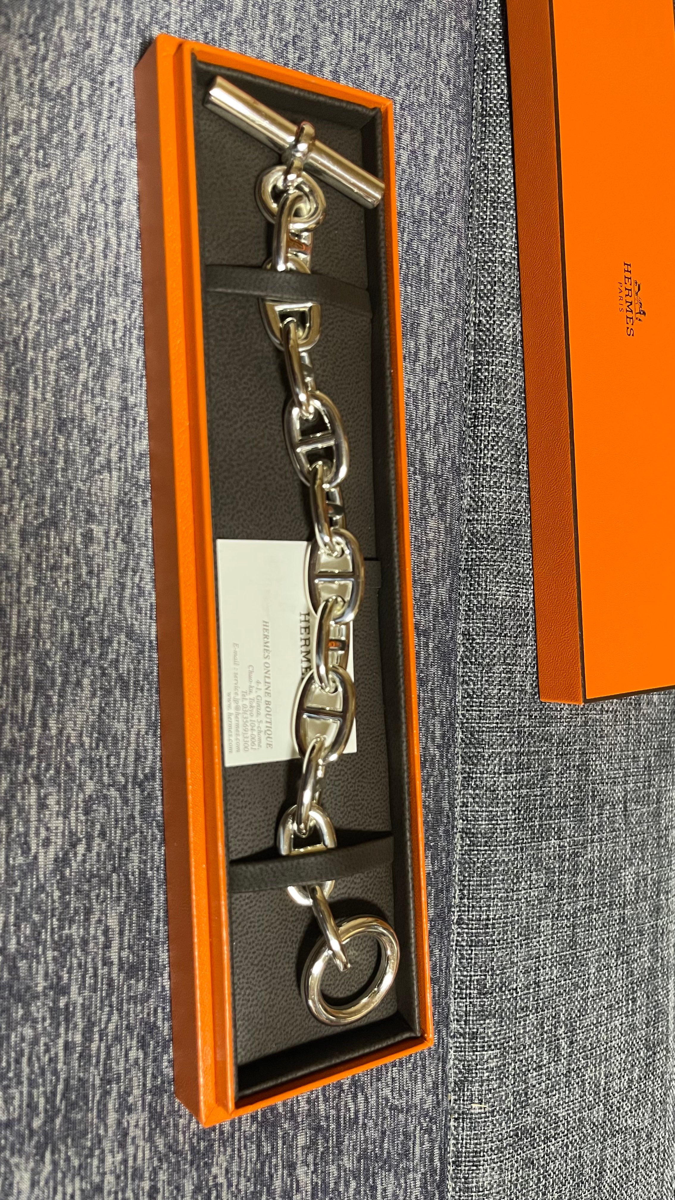 Hermes Chaine D'ancre TGM Bracelet "Silver"