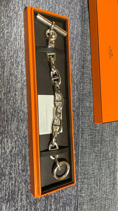 Hermes Chaine D'ancre TGM Bracelet "Silver"