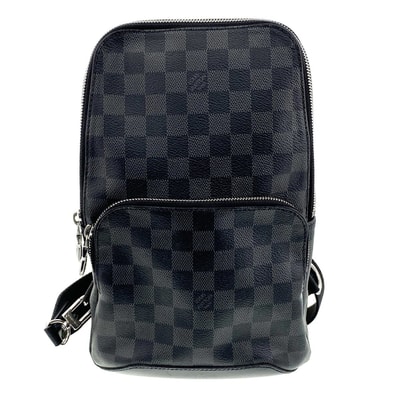 LOUIS VUITTON ルイ・ヴィトン アヴェニュー スリングバッグ ボディバッグ N41719 ダミエグラフィットキャンバス ブラック グレー メンズ【中古】
