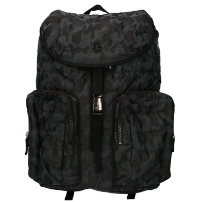 モンクレール 【美品】3209A006040053355 ZAINO ザイノ カモフラージュ柄 ナイロン バックパック