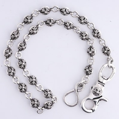 Chrome Hearts 1 Clip #2 Cross Ball Wallet Chain Long "Silver"