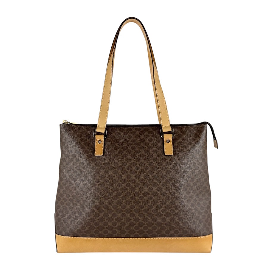 セリーヌ CELINE ショルダーバッグ マカダム PVCコーティングキャンバス ブラウン ユニセックス【中古】 z10231