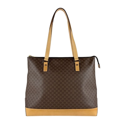 セリーヌ CELINE ショルダーバッグ マカダム PVCコーティングキャンバス ブラウン ユニセックス【中古】 z10231
