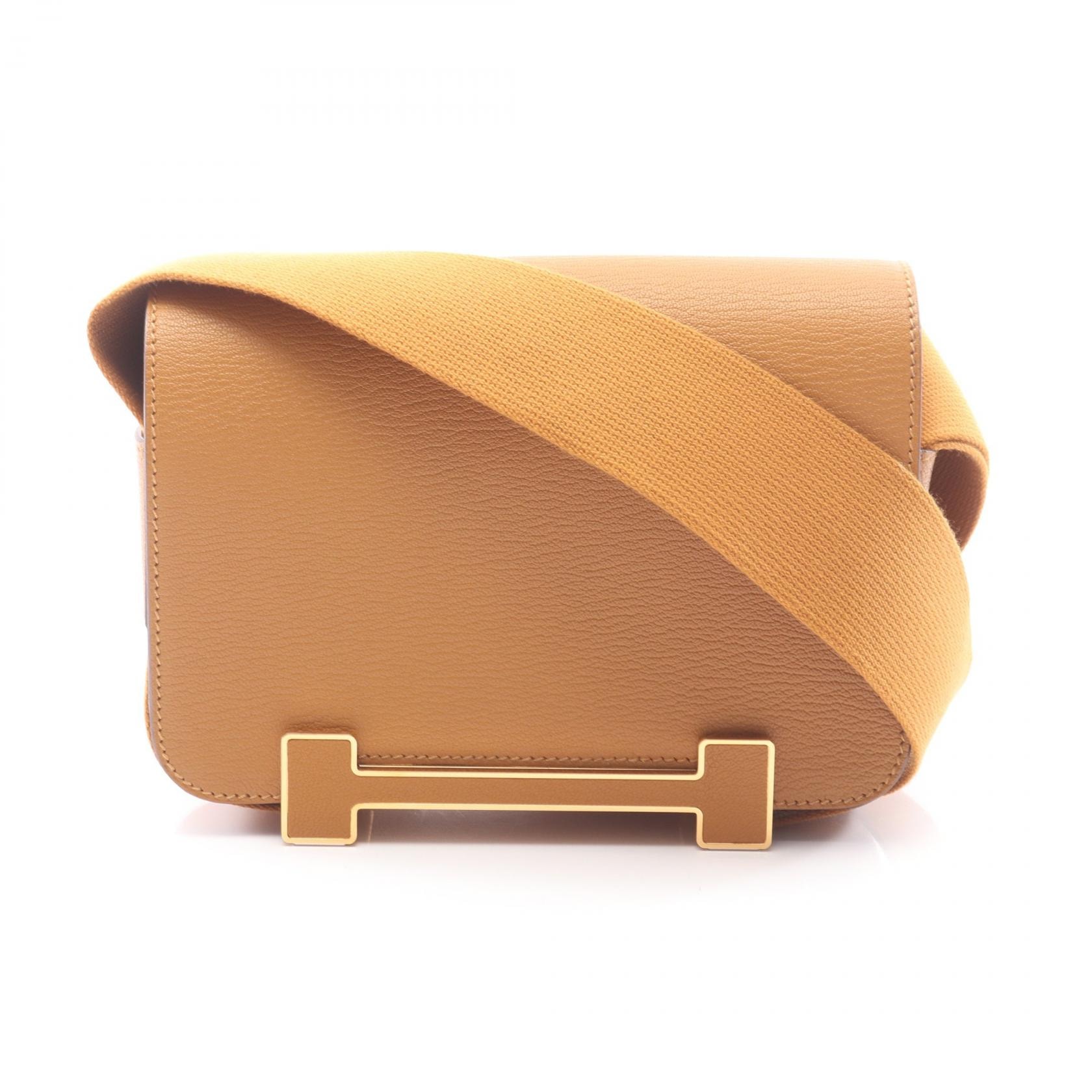 エルメス HERMES ゲタ ショルダーバッグ バッグ レザー シェーブル シェーブル セサミ U刻印(2022年製造) レディース ブラウン系 【中古】