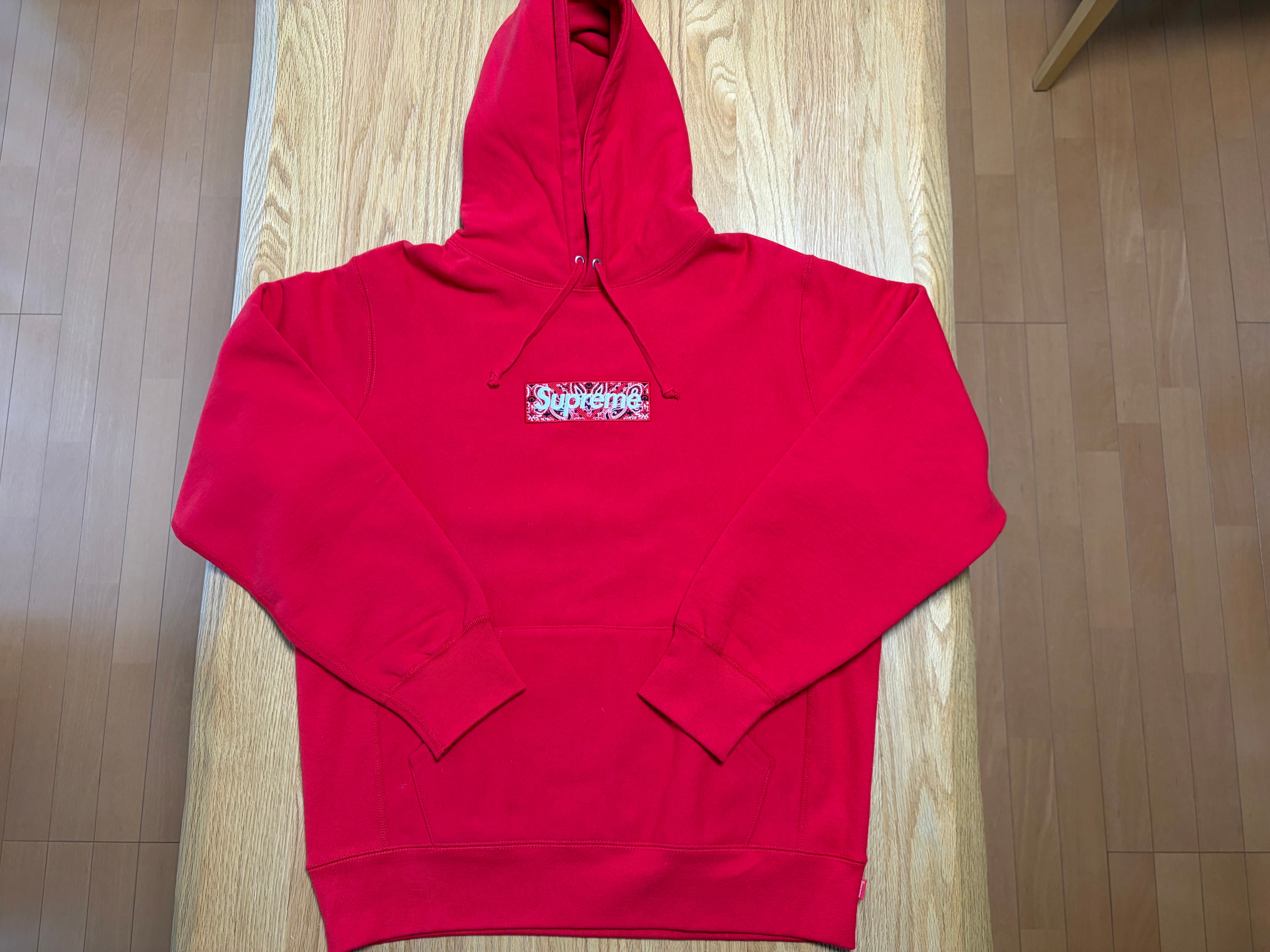 Supreme Bandana Box Logo Hooded Sweatshirt "Red"