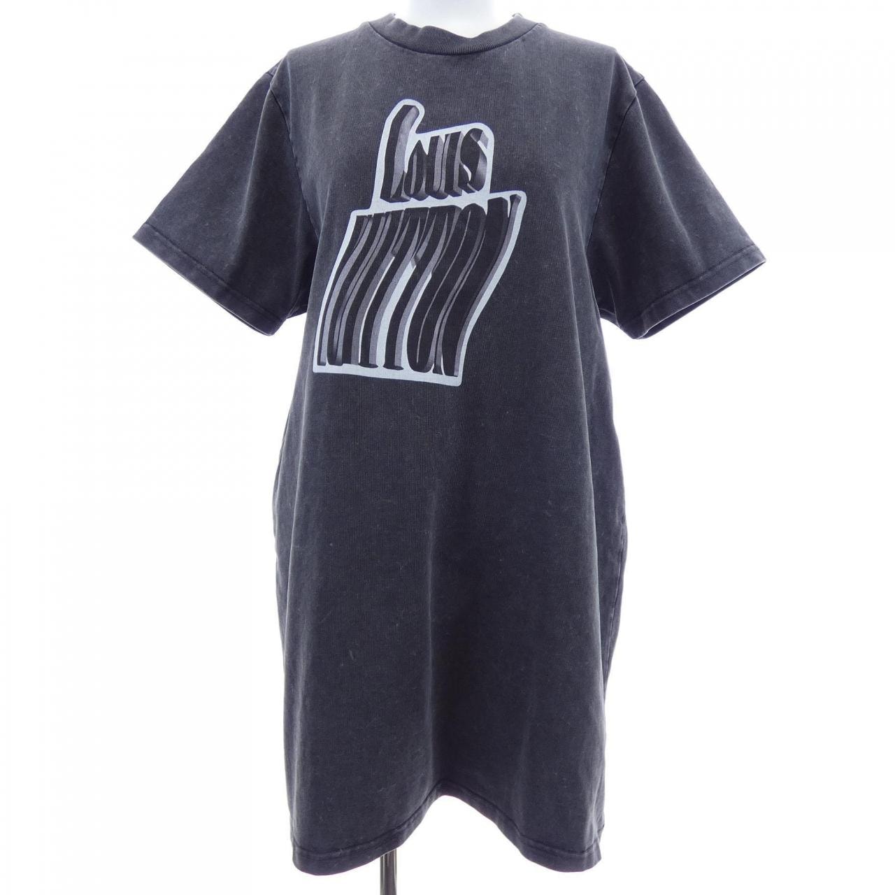 ルイヴィトン LOUIS VUITTON グラフィック LVシグネチャー Tシャツドレス FQJD96GPV カットワンピース
