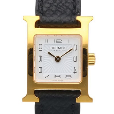 エルメス Hウォッチミニ 腕時計 時計 GP HH1.101 クオーツ レディース 1年保証 HERMES 中古