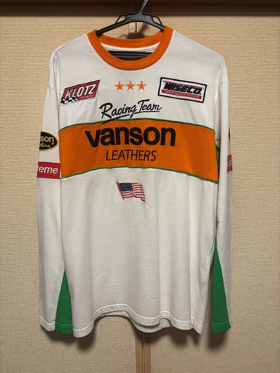 Supreme x Vanson Leathers L/S Top "White"