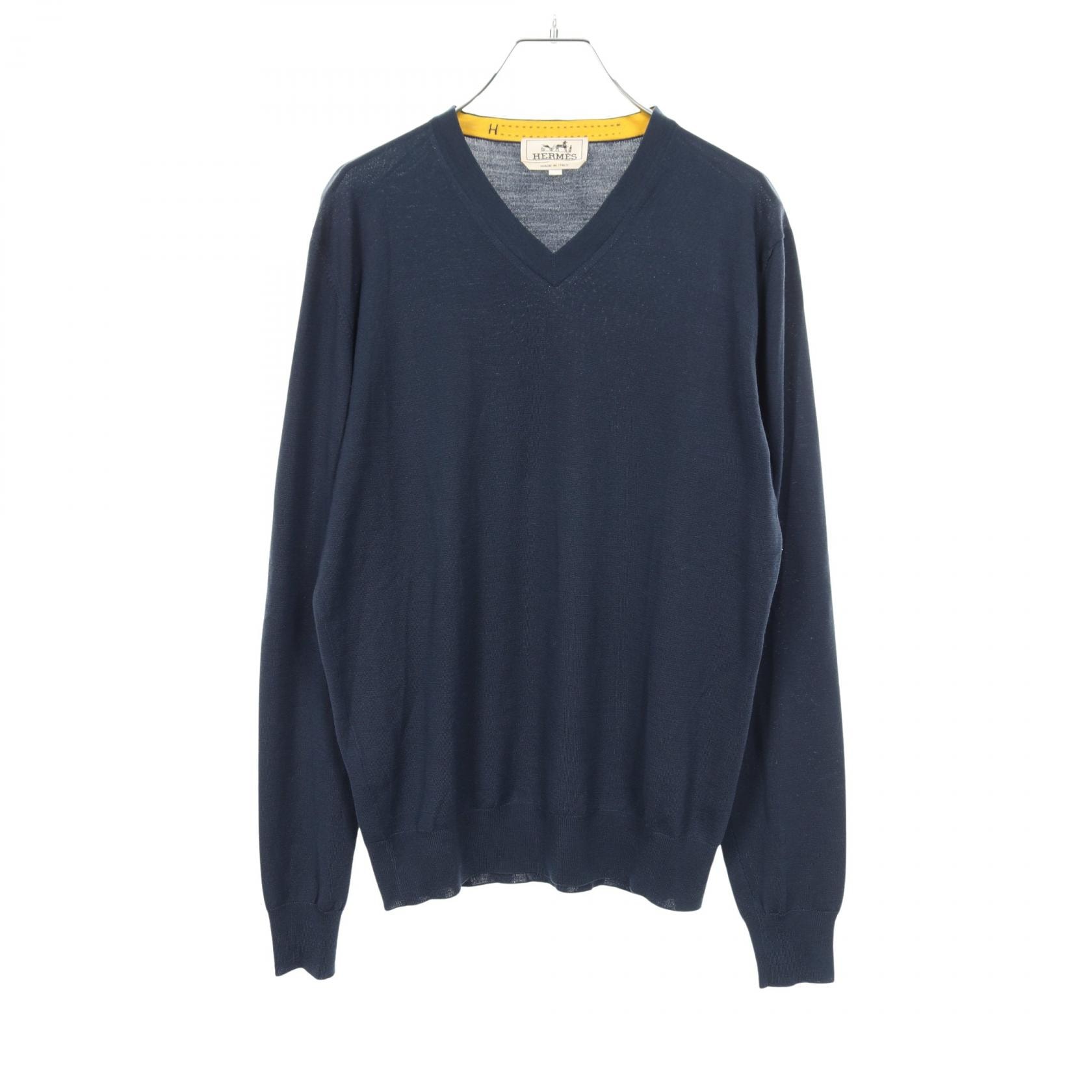 エルメス HERMES ニット 衣料品 トップス ウール メンズ ネイビー系 【中古】