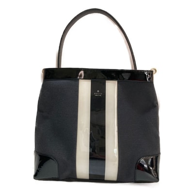 □□GUCCI グッチ ショルダーバッグ エナメル キャンバス 200047