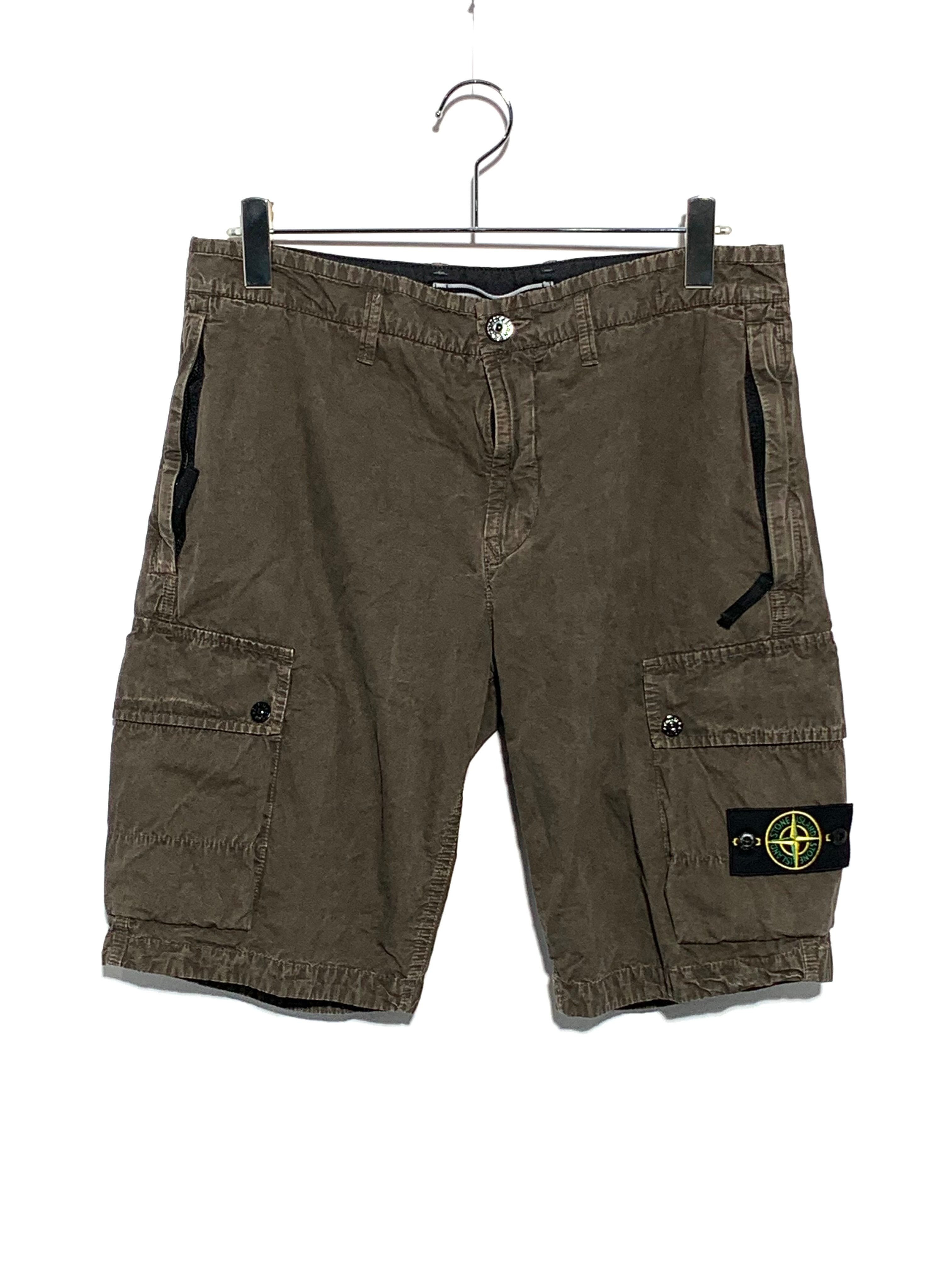 Stone Island L100011 Brushed Organic Cotton Canvas Old Effect "Military Green"