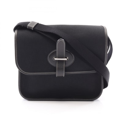 エルメス HERMES ブエナベンチュラPM ショルダーバッグ バッグ レザー キャンバス トワルオフィシエ メンズ ブラック系 【中古】