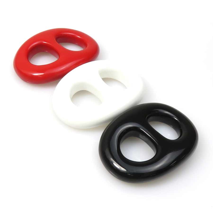 エルメス HERMES スカーフリング for Twilly シェーヌダンクル ラッカーウッド レッド/ホワイト/ブラック レディース【中古】 e61167a