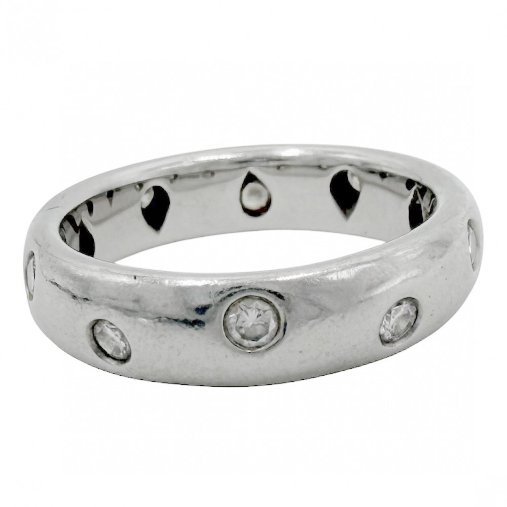 TIFFANY&Co. ティファニー 指輪 ドッツリング ジュエリー アクセサリー Pt950プラチナ    ダイヤモンド 約6.5号 レディース 約6.7g【中古品】