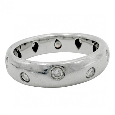 TIFFANY&Co. ティファニー 指輪 ドッツリング ジュエリー アクセサリー Pt950プラチナ ダイヤモンド 約6.5号 レディース 約6.7g【中古品】