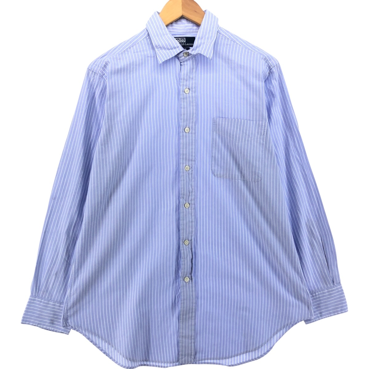 古着 ラルフローレン Ralph Lauren ANDREW 長袖 コットンストライプシャツ メンズM相当/eaa540751