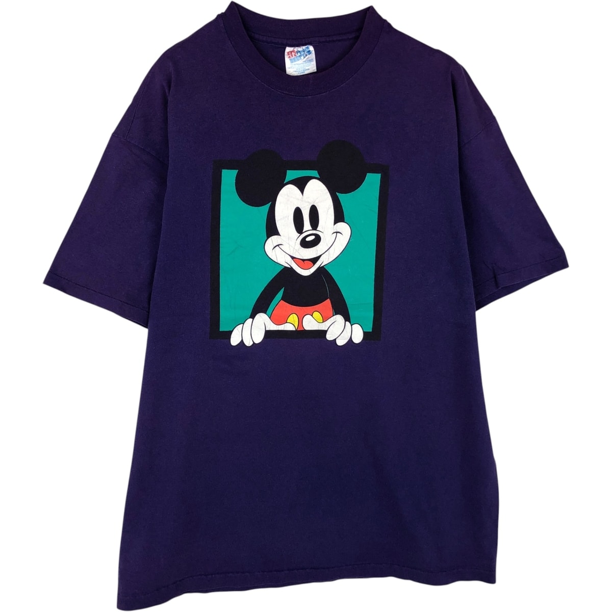 古着 90年代 ヘインズ Hanes MICKEY MOUSE ミッキーマウス BEEFY-T キャラクタープリントTシャツ USA製 メンズXL相当 ヴィンテージ/eaa631502