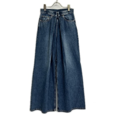 ジョンローレンスサリバン ブルー JLSW-02-S WASHED DENIM WIDE PANTS M