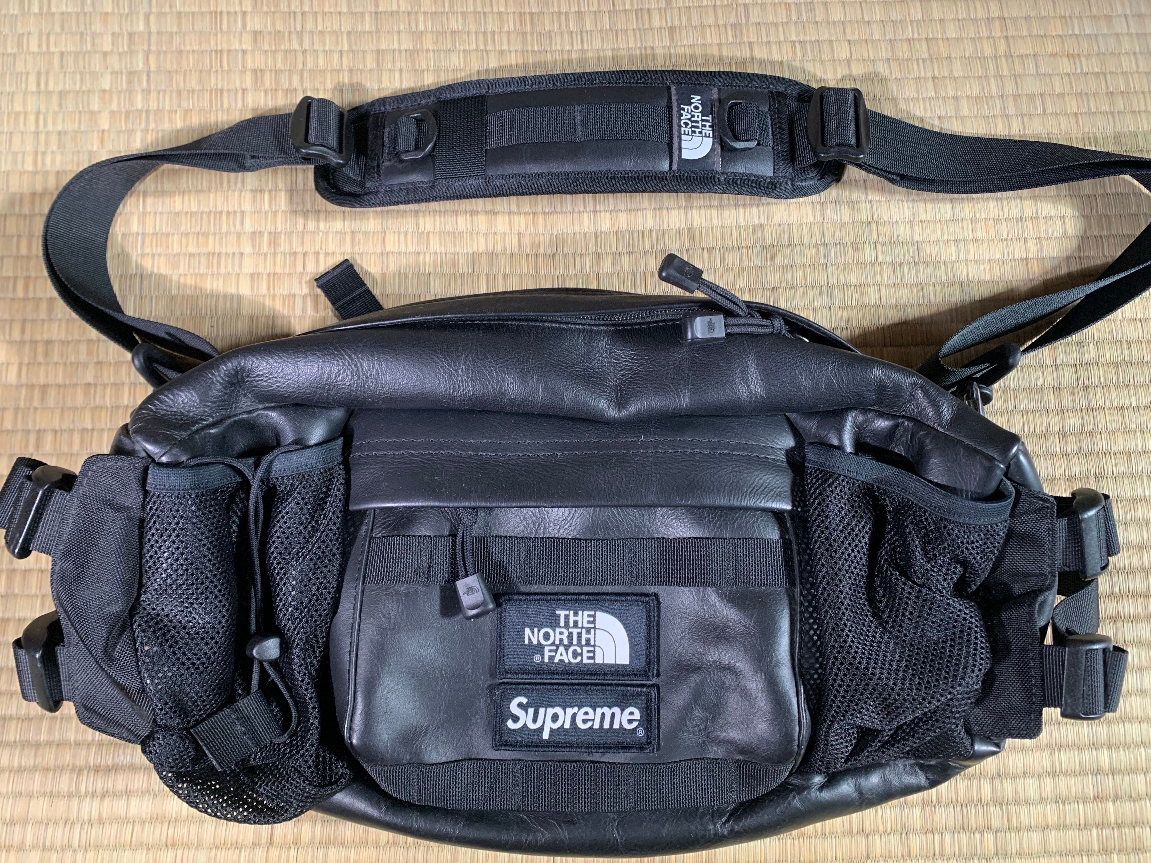 Supreme x The North Face Leather Mountain Waist Bag "Black"