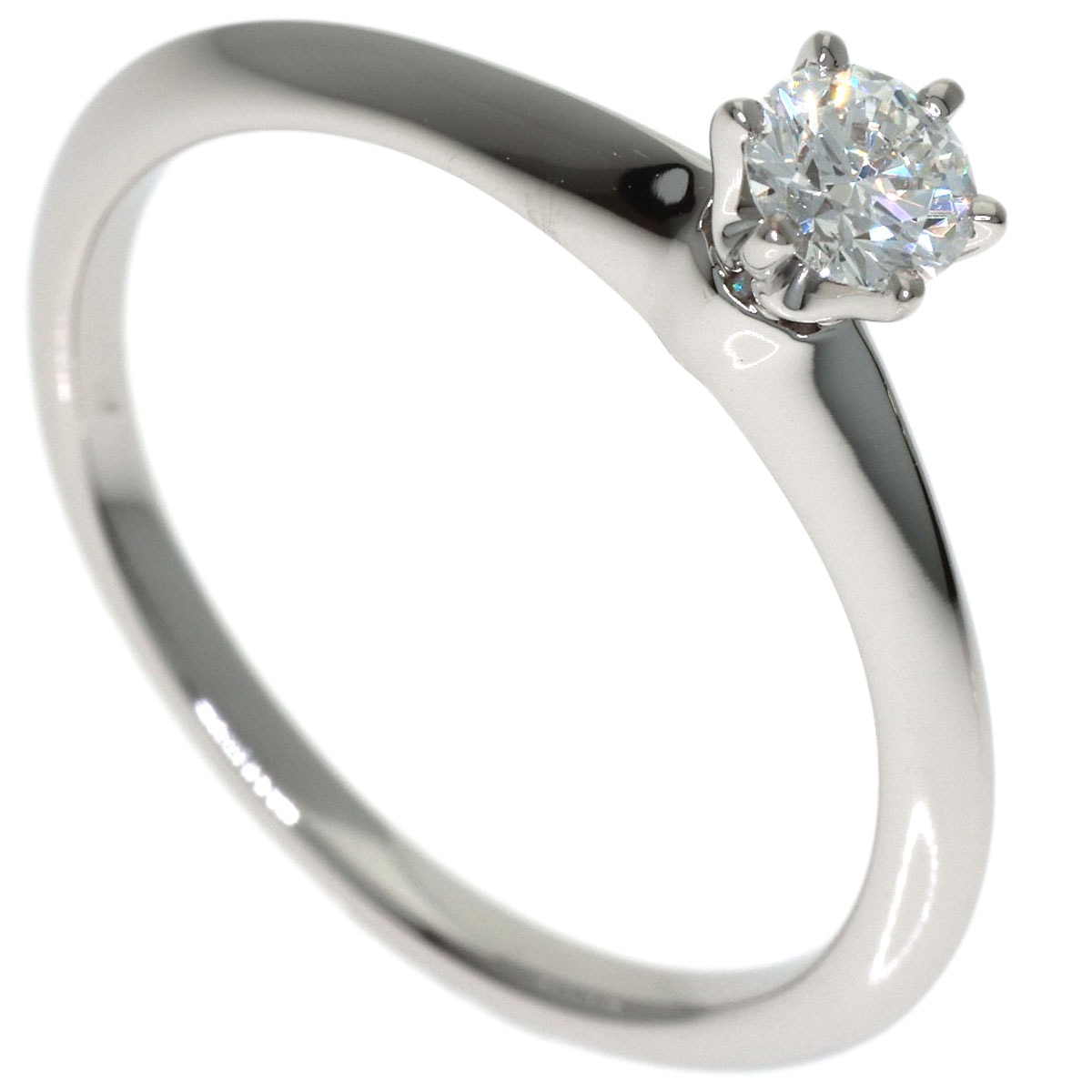 TIFFANY&Co. ティファニー ソリティア ダイヤモンド リング・指輪 PT950 レディース [中古]