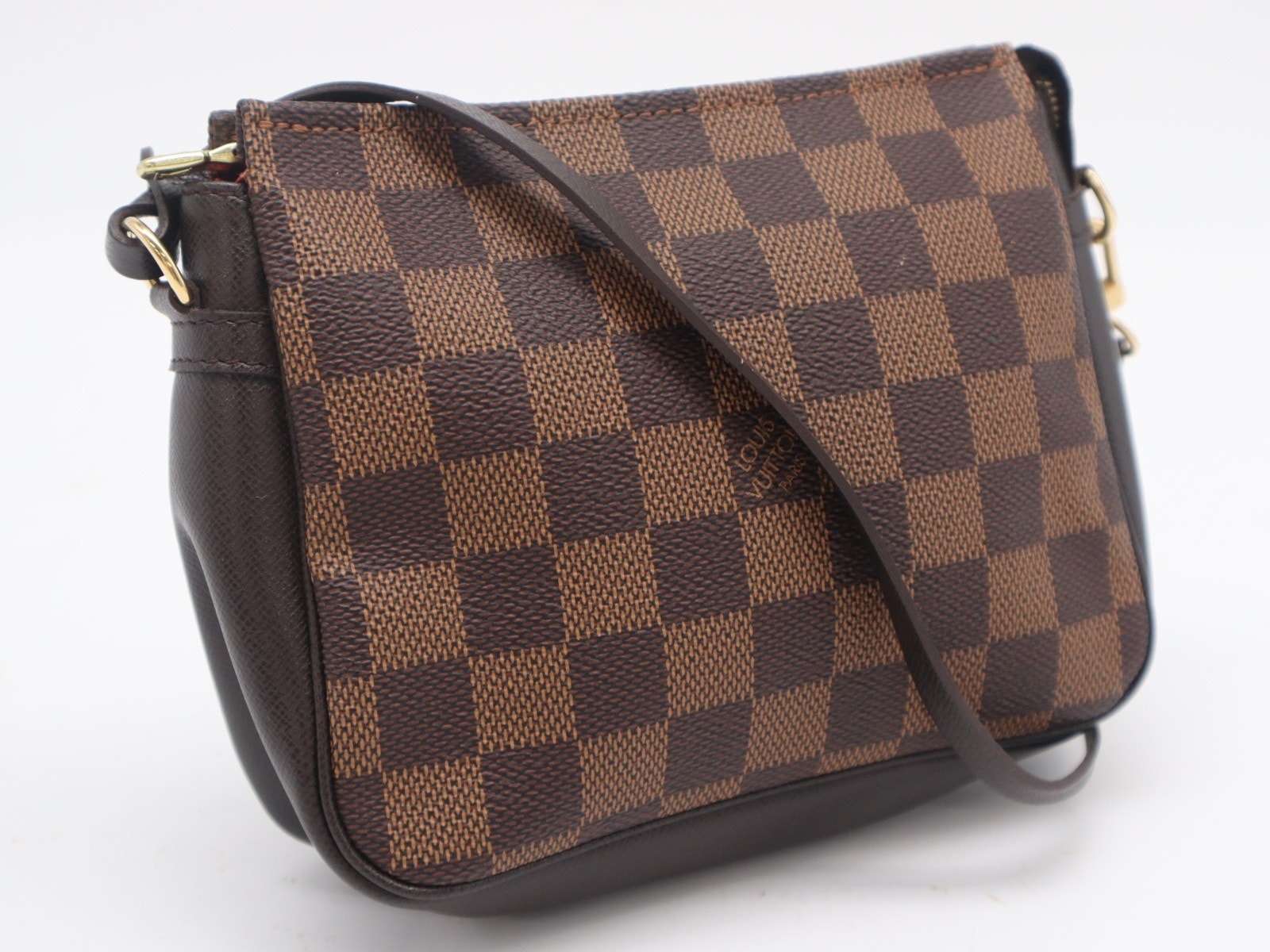LOUIS VUITTON ルイ・ヴィトン ダミエ エベヌ トゥルース メイクアップ N51982 ハンドバッグ ブラウン コーティングキャンバス レザー レディース